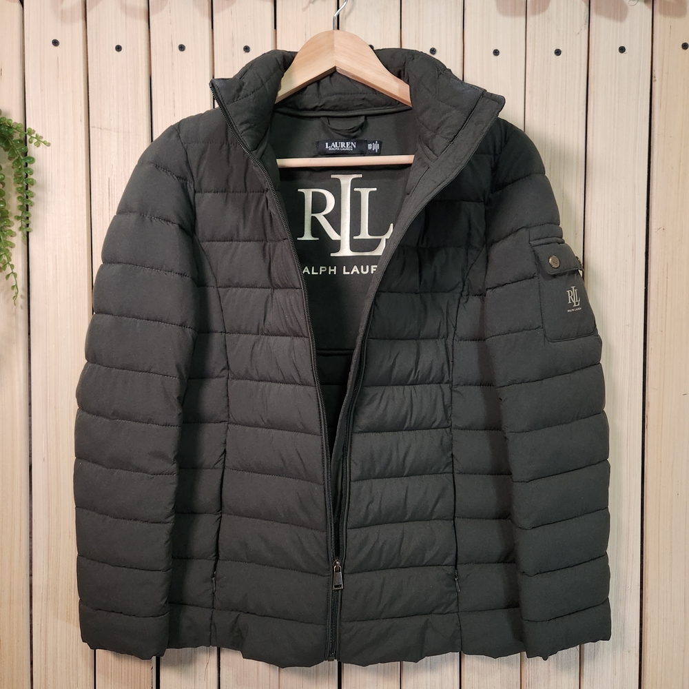 Ralph Lauren Puffer Jacket. Green Jacket. Olive Green.